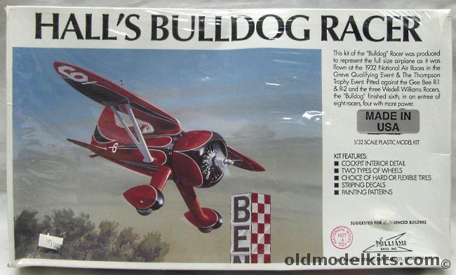 Williams Brothers 1/32 1931 Hall's Bulldog Racer, 32-932 plastic model kit